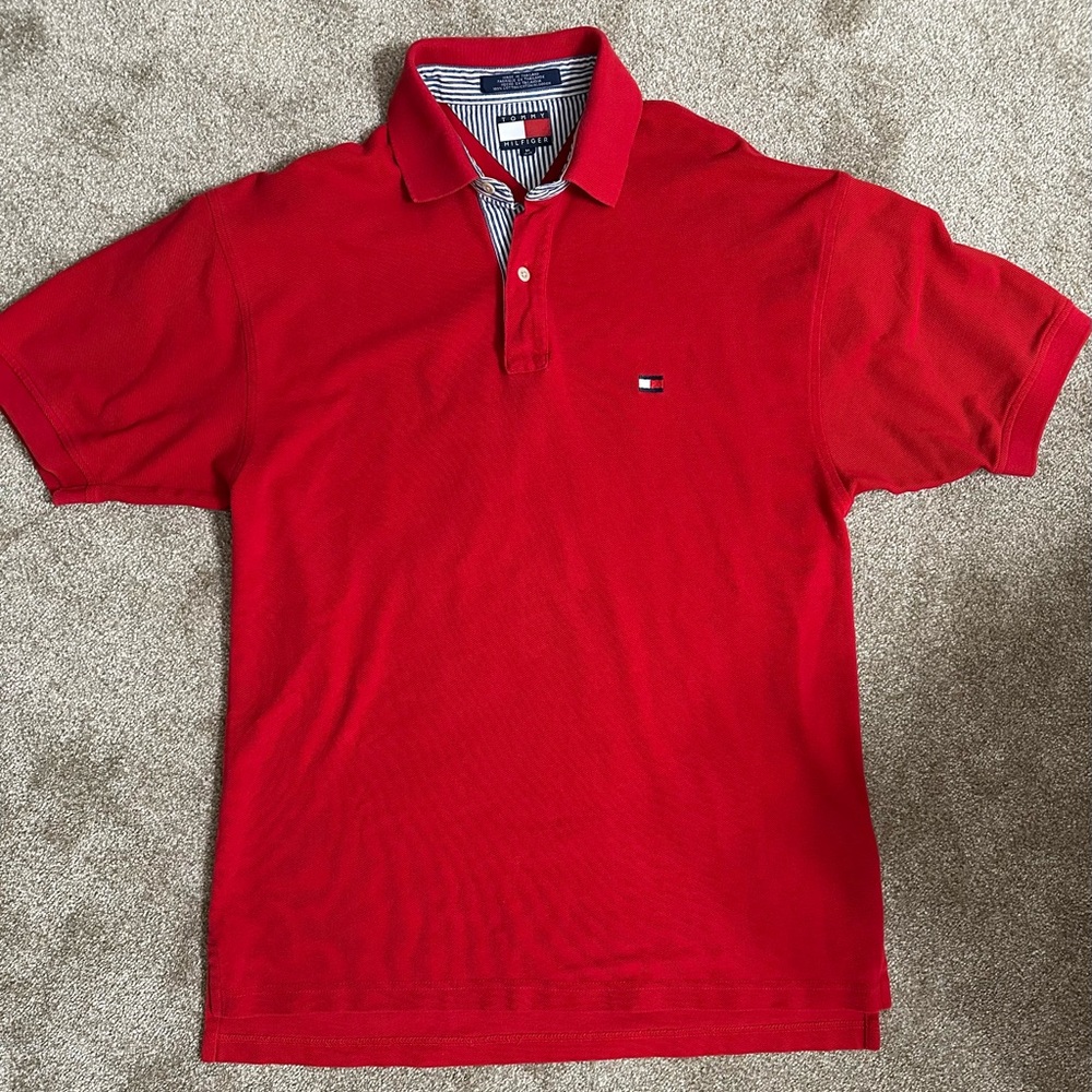Tommy Hilfiger Red Polo Shirt